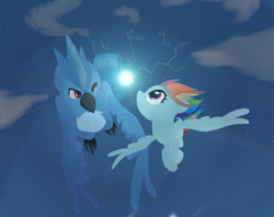 Size: 1003x796 | Tagged: safe, artist:starlettskies, rainbow dash, pegasus, pony, articuno, crossover, pokémon