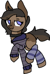 Size: 303x452 | Tagged: safe, artist:nootaz, oc, oc:hoodie stripe, earth pony, pony, clothes, simple background, transparent background