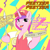 Size: 1600x1600 | Tagged: safe, artist:pavlovzdawg, princess cadance, alicorn, pony, 90's aesthetic, cadance's pizza delivery, food, hat, heart eyes, little caesars, meat, open mouth, peetzer, pepperoni, pepperoni pizza, pizza, solo, that pony sure does love pizza, wingding eyes