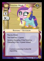 Size: 344x480 | Tagged: safe, princess cadance, alicorn, pony, once upon a zeppelin, cadance mask, ccg, enterplay, female, filly, friends forever (enterplay), mask, merchandise, notepad, scribble pad