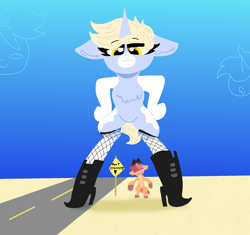 Size: 1980x1860 | Tagged: safe, artist:nootaz, oc, oc:game guard, oc:nootaz, bipedal, boots, cowboy hat, fishnet stockings, gametaz, goofy goober, goofy goober rock, hat, meme, shoes, spongebob squarepants, the spongebob squarepants movie