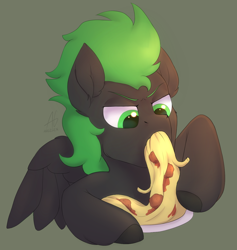 Size: 1152x1213 | Tagged: safe, artist:argigen, oc, oc only, pony, eating, food, male, not porn, pasta, rcf community, solo, spaghetti, stallion