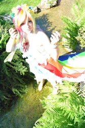 Size: 427x640 | Tagged: safe, rainbow dash, human, cosplay, irl, irl human, photo, solo