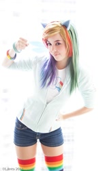 Size: 556x900 | Tagged: safe, artist:xsoulxxxreaperx, rainbow dash, human, cosplay, irl, irl human, photo, solo