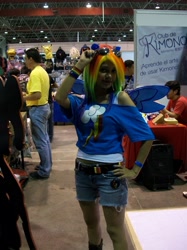 Size: 1280x1707 | Tagged: safe, rainbow dash, human, cosplay, irl, irl human, photo