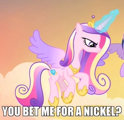 Size: 989x963 | Tagged: safe, edit, edited screencap, screencap, princess cadance, twilight sparkle, twilight sparkle (alicorn), alicorn, pony, angry, caption, female, image macro, mare, reaction image, solo, text, the fairly oddparents