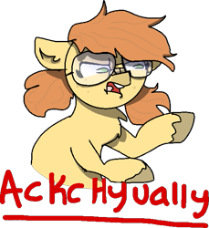 Size: 535x584 | Tagged: safe, artist:nootaz, oc, oc only, oc:dee twenty, actually, bucktooth, glasses, pigtails, simple background, solo, transparent background, unshorn fetlocks