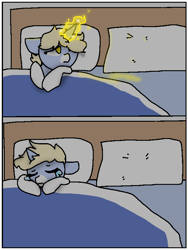 Size: 630x840 | Tagged: safe, artist:nootaz, oc, oc:nootaz, bed, crying, female, floppy ears, lonely, solo, vent art