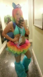 Size: 450x800 | Tagged: safe, rainbow dash, human, cosplay, irl, irl human, photo, solo