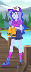 Size: 2048x4722 | Tagged: safe, screencap, princess luna, vice principal luna, equestria girls, legend of everfree, camp everfree outfits, cropped, lifejacket, pier, solo