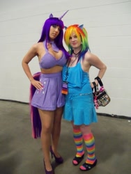 Size: 700x933 | Tagged: safe, artist:sarahn29, rainbow dash, twilight sparkle, human, cosplay, irl, irl human, photo