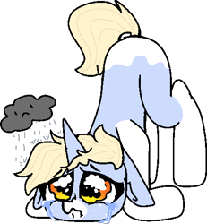 Size: 455x492 | Tagged: safe, artist:nootaz, oc, oc:nootaz, pony, unicorn, crying, simple background, socks (coat marking), transparent background