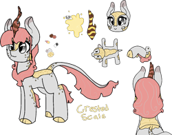 Size: 1213x953 | Tagged: safe, artist:nootaz, oc, oc only, kirin, sounds of silence, kirin oc, reference sheet, simple background, transparent background