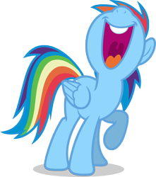 Size: 7000x7918 | Tagged: safe, artist:luckreza8, derpibooru import, rainbow dash, pegasus, pony, absurd resolution, nose in the air, open mouth, raised hoof, shadow, simple background, singing, solo, transparent background, uvula, vector