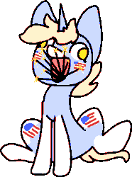 Size: 258x346 | Tagged: safe, artist:nootaz, oc, oc only, oc:nootaz, pony, unicorn, 4th of july, :d, american flag, animated, derp, female, gentlemen, holiday, mare, mouth hold, open mouth, simple background, sitting, smiling, solo, sparklers, spread legs, spreading, this will end in tears and/or death, transparent background, wat, wide eyes