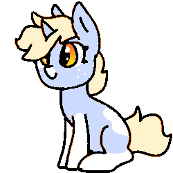Size: 256x256 | Tagged: safe, artist:nootaz, oc, oc only, oc:nootaz, pony, animated, female, gif, non-looping gif, simple background, sitting, solo, transparent background