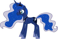 Size: 1218x811 | Tagged: safe, artist:zimvader42, princess luna, alicorn, pony, cute, female, happy, mare, simple background, solo, transparent background, vector