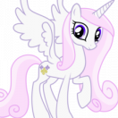 Size: 132x132 | Tagged: safe, fleur-de-lis, princess cadance, alicorn, pony, alicornified, looking at you, picture for breezies, profile picture, race swap, recolor, smiling, solo