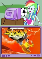 Size: 567x802 | Tagged: safe, rainbow dash, equestria girls, exploitable meme, meme, shaolin soccer, tv meme