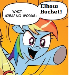 Size: 337x372 | Tagged: safe, idw, rainbow dash, pegasus, pony, exploitable meme, meme, pacific rim, two words meme