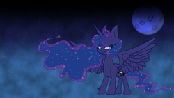 Size: 3840x2160 | Tagged: safe, artist:lavendire, princess luna, alicorn, pony, 4k, 4k wallpaper, moon, stars, uhd, wallpaper