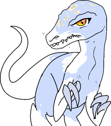 Size: 718x817 | Tagged: safe, artist:nootaz, oc, oc only, oc:nootaz, dinosaur, velociraptor, dinosaurified, female, simple background, solo, species swap, transparent background