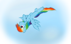 Size: 900x563 | Tagged: safe, artist:timbaer, rainbow dash, pegasus, pony, female, gradient background, mare, solo