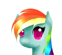 Size: 955x836 | Tagged: safe, artist:f-l-u-t-t-e-r-shy, rainbow dash, pegasus, pony, bust, portrait, solo