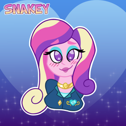 Size: 770x768 | Tagged: safe, artist:snakeythingy, dean cadance, princess cadance, equestria girls, friendship games, heart