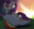 Size: 1024x890 | Tagged: safe, artist:ellemenoe, derpibooru import, rainbow dash, rarity, pegasus, pony, unicorn, alternate timeline, apocalypse dash, crystal war timeline, female, hug, lesbian, raridash, shipping