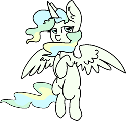 Size: 639x615 | Tagged: safe, artist:nootaz, vapor trail, alicorn, alicornified, commission, race swap, simple background, solo, transparent background