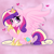 Size: 900x900 | Tagged: safe, artist:jen-neigh, princess cadance, alicorn, pony, crown, cute, cutedance, female, heart, jewelry, mare, pink background, regalia, simple background, solo, white outline