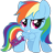 Size: 990x957 | Tagged: safe, artist:lupulrafinat, derpibooru import, rainbow dash, pegasus, pony, chibi, grin, solo