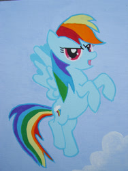 Size: 2144x2848 | Tagged: safe, artist:equestriapaintings, rainbow dash, pegasus, pony, photo, solo, traditional art