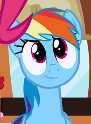 Size: 351x478 | Tagged: safe, screencap, rainbow dash, pegasus, pony, solo