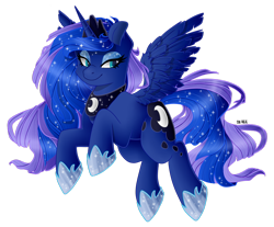 Size: 1024x848 | Tagged: safe, artist:sk-ree, princess luna, alicorn, pony, female, mare, simple background, smiling, solo, transparent background