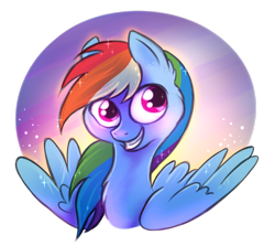 Size: 600x534 | Tagged: safe, artist:kallarmo, derpibooru import, part of a set, rainbow dash, pegasus, pony, smiling, solo