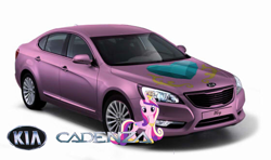 Size: 560x331 | Tagged: editor needed, safe, edit, princess cadance, alicorn, pony, car, female, kia, kia cadenza, mare, namesake, pun, simple background, white background