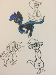 Size: 2448x3264 | Tagged: safe, artist:nootaz, oc, dinosaur, pony, traditional art