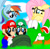 Size: 800x787 | Tagged: safe, artist:yoshachu, fluttershy, rainbow dash, pegasus, pony, crossover, flutteryoshi, luigi, luigidash, luigishy, maridash, mario, marioshy, nintendo, super mario bros., yoshi, yoshilight