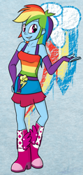 Size: 791x1661 | Tagged: safe, artist:hamflo, rainbow dash, equestria girls, fall formal outfits, solo