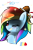 Size: 1800x2700 | Tagged: safe, artist:golden-fly, derpibooru import, rainbow dash, pegasus, pony, hat, solo