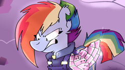 Size: 1024x576 | Tagged: safe, artist:dizzee-toaster, derpibooru import, rainbow dash, pegasus, pony, alternate timeline, apocalypse dash, crystal war timeline, gritted teeth, solo