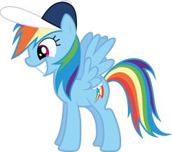 Size: 8268x7295 | Tagged: safe, artist:tim015, derpibooru import, rainbow dash, pegasus, pony, .ai available, absurd resolution, backwards cutie mark, baseball cap, hat, simple background, solo, transparent background, vector, wingboner