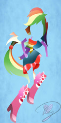 Size: 1000x2000 | Tagged: safe, artist:becauseimpink, derpibooru import, rainbow dash, equestria girls, minimalist, solo