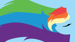 Size: 3840x2160 | Tagged: safe, derpibooru import, rainbow dash, pegasus, pony, 4k, minimalist, solo, wallpaper