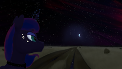 Size: 1920x1080 | Tagged: safe, artist:the-brightest-sunny-days, princess luna, alicorn, pony, female, field, horn, mare, night