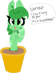 Size: 693x903 | Tagged: safe, artist:nootaz, phyllis, plant pony, pony, a horse shoe-in, bracelet, freckles, i can't believe it's not badumsquish, jewelry, necklace, ponified, species swap