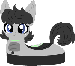 Size: 730x649 | Tagged: safe, artist:nootaz, oc, oc:roomby, object pony, original species, pony, roomba pony, i can't believe it's not badumsquish, nootaz is trying to murder us, ponified, roomba, wat, wtf