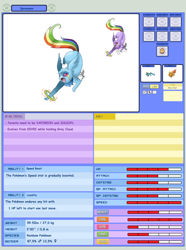 Size: 900x1211 | Tagged: safe, artist:pitch-black-crow, rainbow dash, pegasus, pony, eevee, eeveelution, fakemon, pokémon